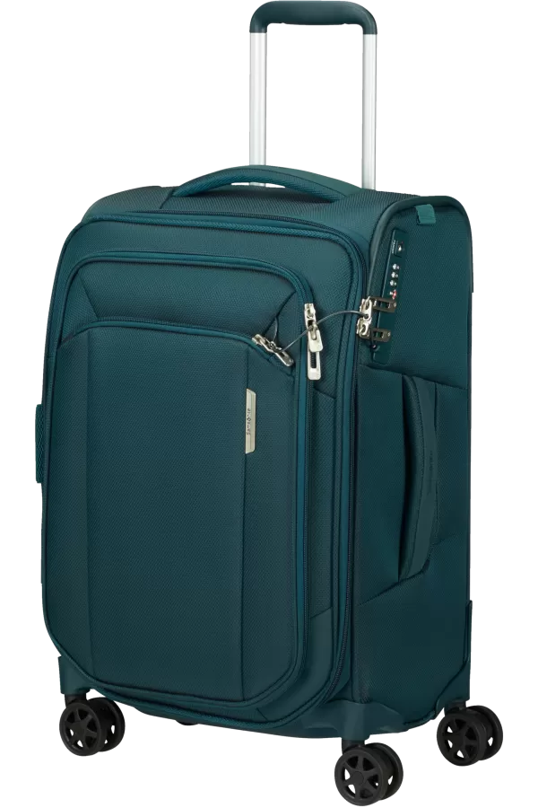 Mala de Cabine 55/35cm 4 Rodas Expansível Azul Petróleo - Respark | Samsonite