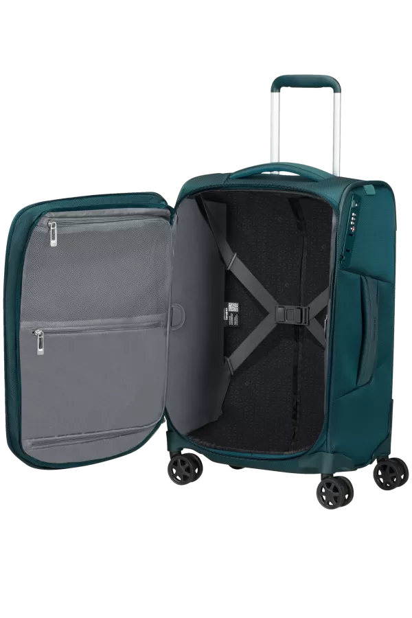 Mala de Cabine 55/35cm 4 Rodas Expansível Azul Petróleo - Respark | Samsonite