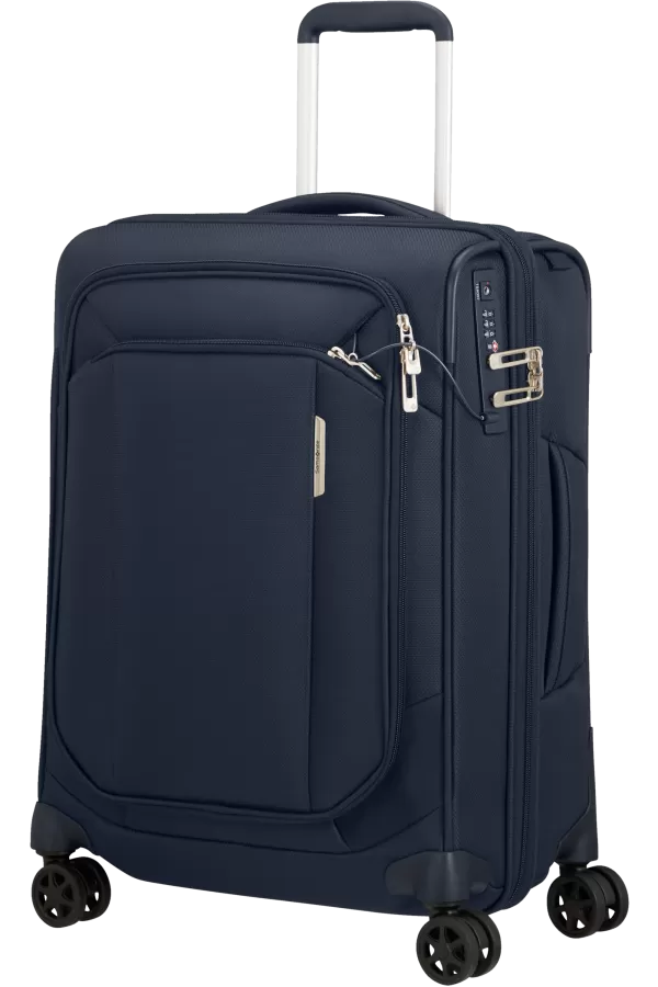 Mala de Cabine 55cm 4 Rodas Expansível Azul Marinho - Respark | Samsonite