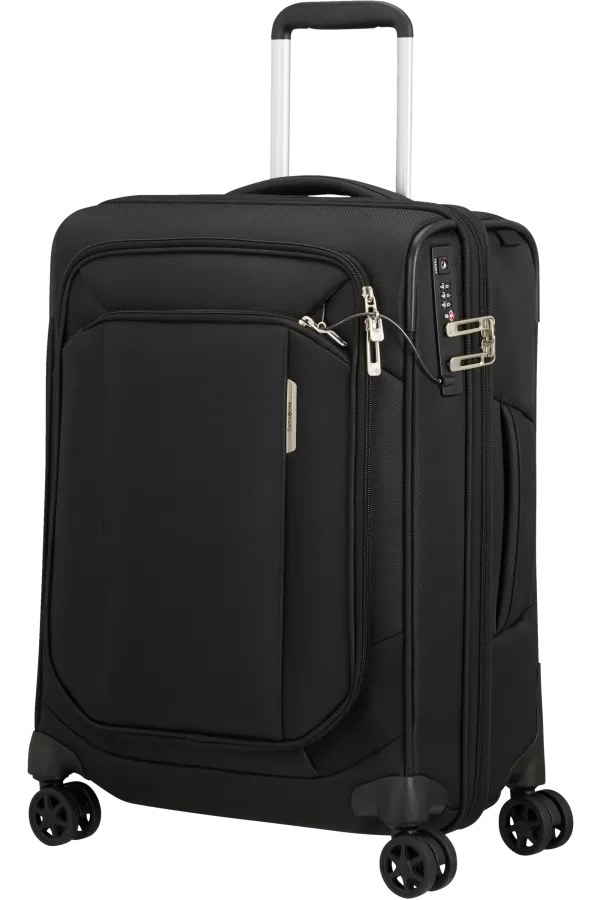 Mala de Cabine 55cm 4 Rodas Expansível Preto - Respark | Samsonite