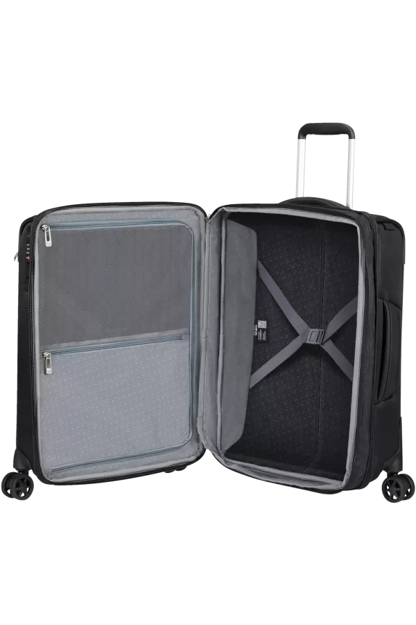 Mala de Cabine 55cm 4 Rodas Expansível Preto - Respark | Samsonite