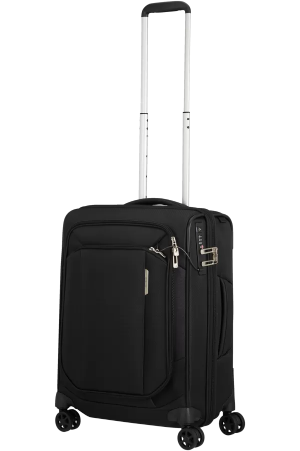 Mala de Cabine 55cm 4 Rodas Expansível Preto - Respark | Samsonite