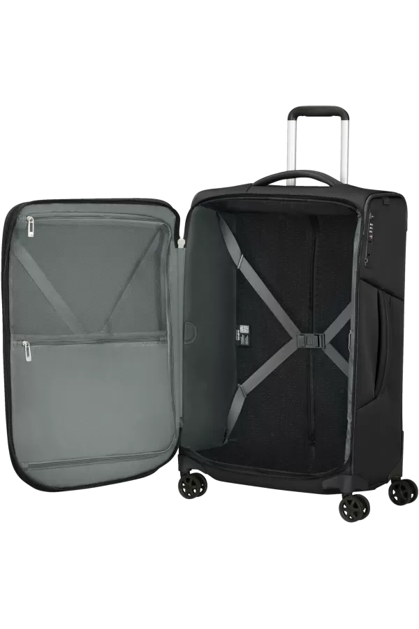 Mala de Viagem Média 67cm 4 Rodas Expansível Preto - Respark | Samsonite