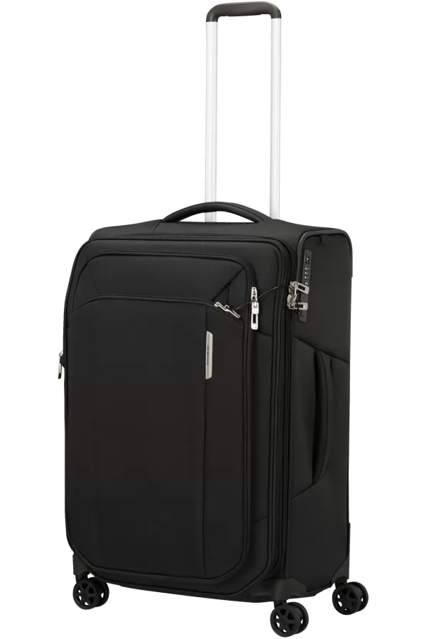 Mala de Viagem Média 67cm 4 Rodas Expansível Preto - Respark | Samsonite