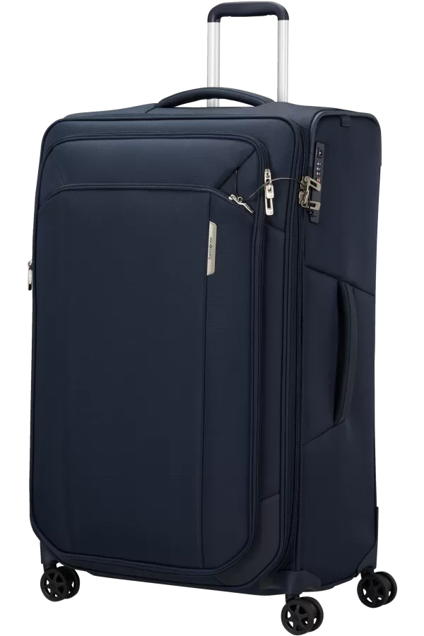 Mala de Viagem Grande 79cm 4 Rodas Expansível Azul Marinho - Respark | Samsonite