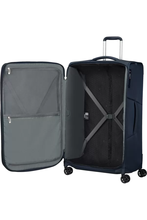 Mala de Viagem Grande 79cm 4 Rodas Expansível Azul Marinho - Respark | Samsonite