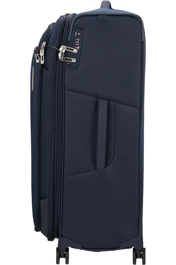 Mala de Viagem Grande 79cm 4 Rodas Expansível Azul Marinho - Respark | Samsonite