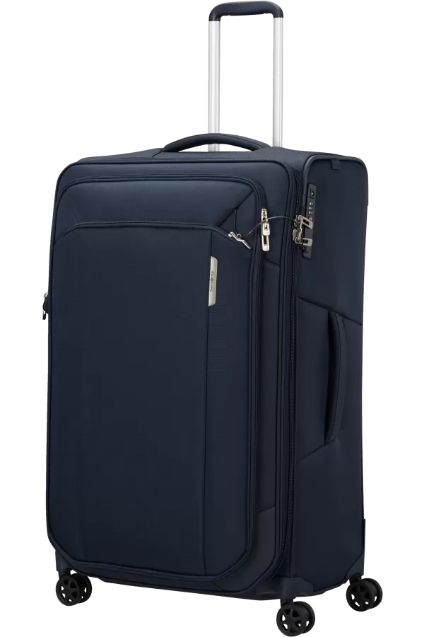 Mala de Viagem Grande 79cm 4 Rodas Expansível Azul Marinho - Respark | Samsonite