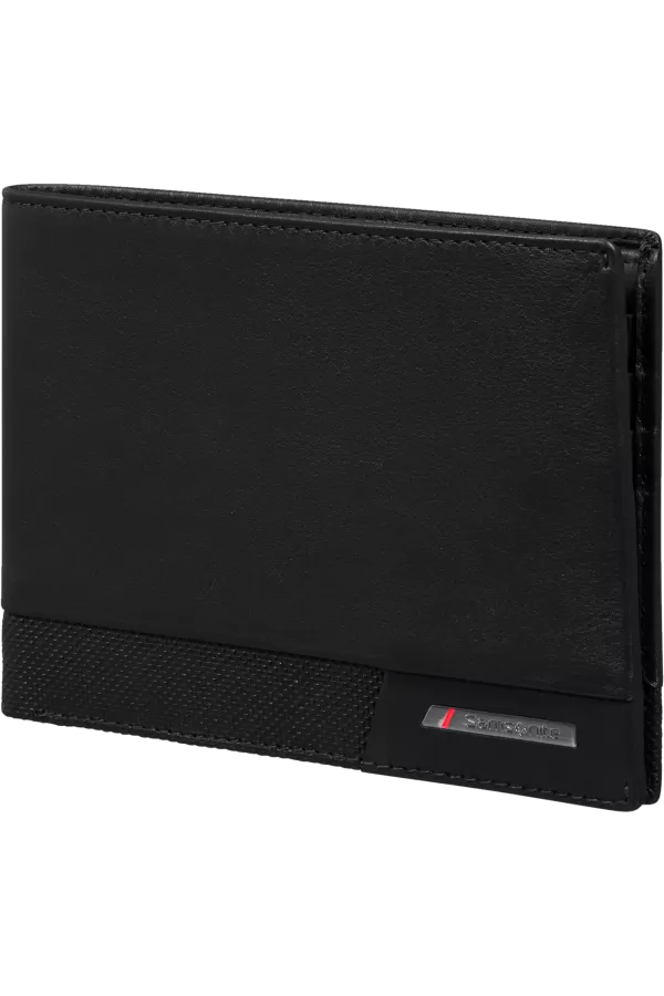 Carteira de Homem em Pele 8 Cartões 2 Porta-Notas e RFID Preta - PRO-DLX 6 SLG | Samsonite