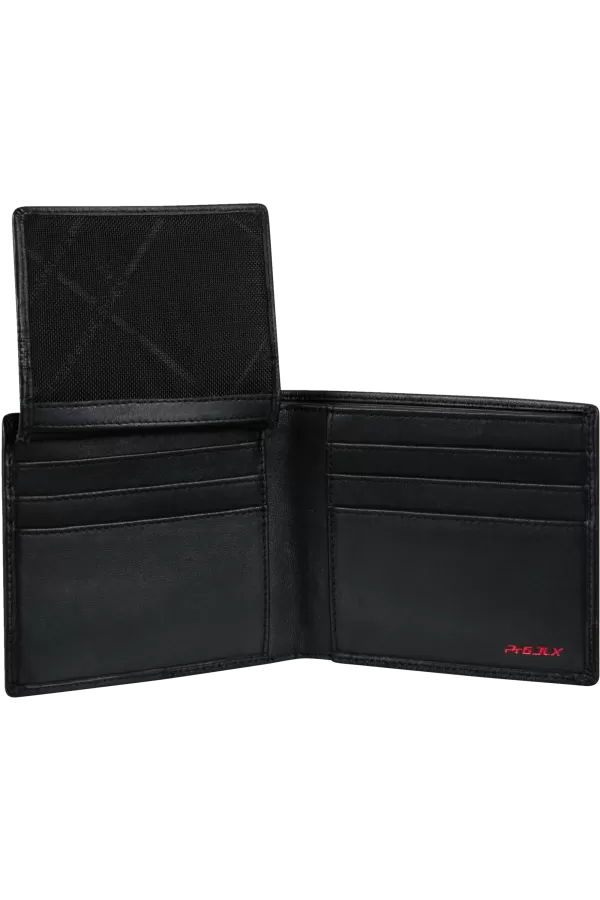Carteira de Homem em Pele 9 Cartões 2 Porta-Notas e RFID Preta - PRO-DLX 6 SLG | Samsonite