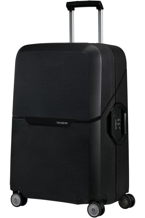 Mala de Viagem Média 69cm 4 Rodas Grafite / Prateada - Magnum Eco | Samsonite