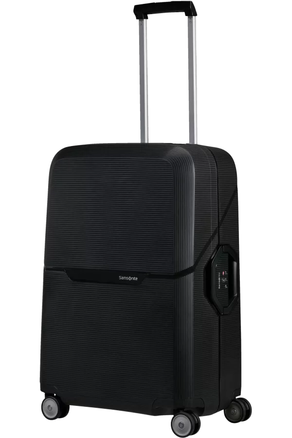 Mala de Viagem Média 69cm 4 Rodas Grafite / Prateada - Magnum Eco | Samsonite
