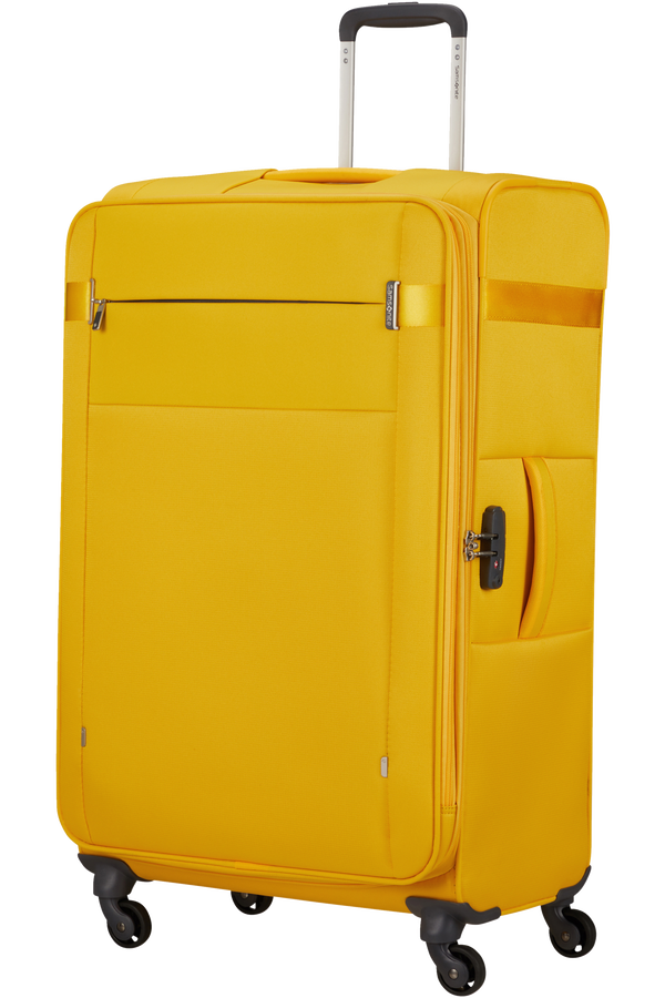 Mala de Viagem Grande 78cm 4 Rodas Expansível Amarelo Dourado - Citybeat | Samsonite