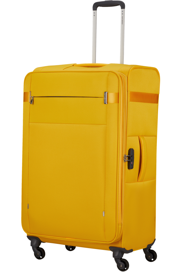 Mala de Viagem Grande 78cm 4 Rodas Expansível Amarelo Dourado - Citybeat | Samsonite