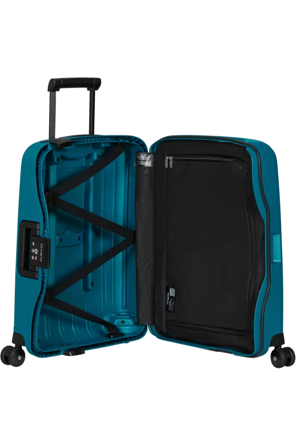 Mala de Cabine 55cm 4 Rodas com Fechadura Azul Petróleo - S'Cure | Samsonite