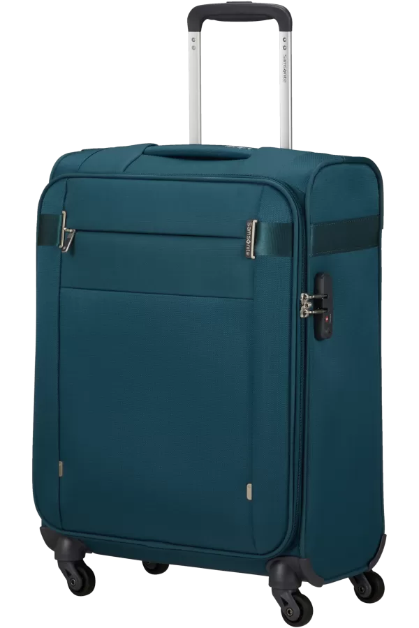 Mala de Cabine 55cm 4 Rodas Azul Petróleo - Citybeat | Samsonite