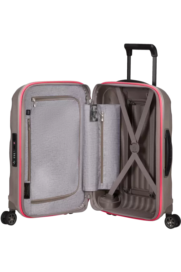 Mala de Cabine 55cm 4 Rodas Expansível Pérola / Fuchsia - C-Lite | Samsonite