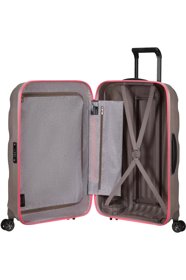 Mala de Viagem Média 69cm 4 Rodas Pérola / Fuchsia - C-Lite | Samsonite