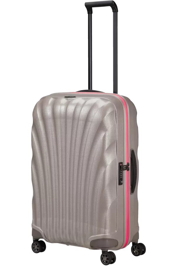 Mala de Viagem Média 69cm 4 Rodas Pérola / Fuchsia - C-Lite | Samsonite