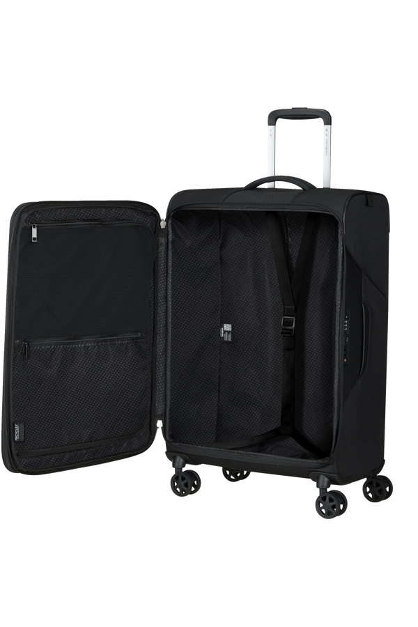 Mala de Viagem Média 66cm 4 Rodas Expansível Preta - Litebeam | Samsonite