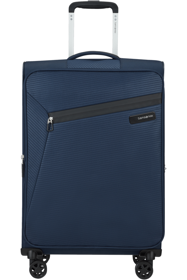 Mala de Viagem Média 66cm 4 Rodas Expansível Azul Meia-Noite - Litebeam | Samsonite