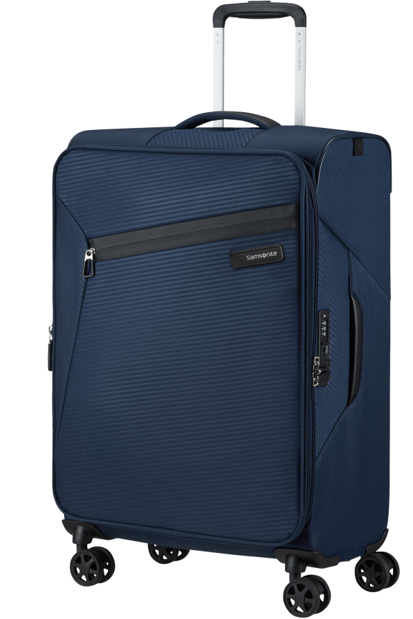 Mala de Viagem Média 66cm 4 Rodas Expansível Azul Meia-Noite - Litebeam | Samsonite