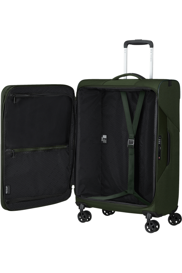 Mala de Viagem Média 66cm 4 Rodas Expansível Verde Hera - Litebeam | Samsonite