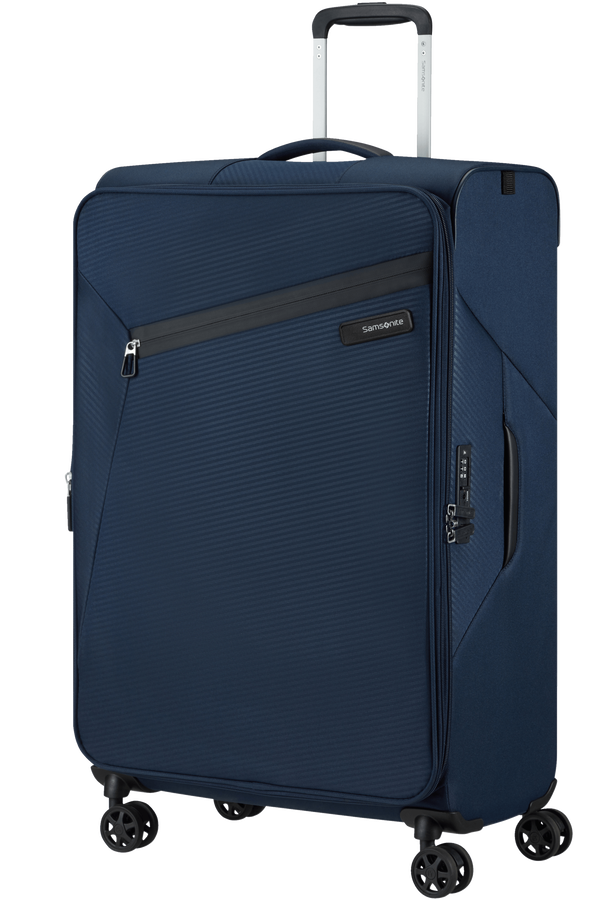 Mala de Viagem Grande 77cm 4 Rodas Expansível Azul Meia-Noite - Litebeam | Samsonite