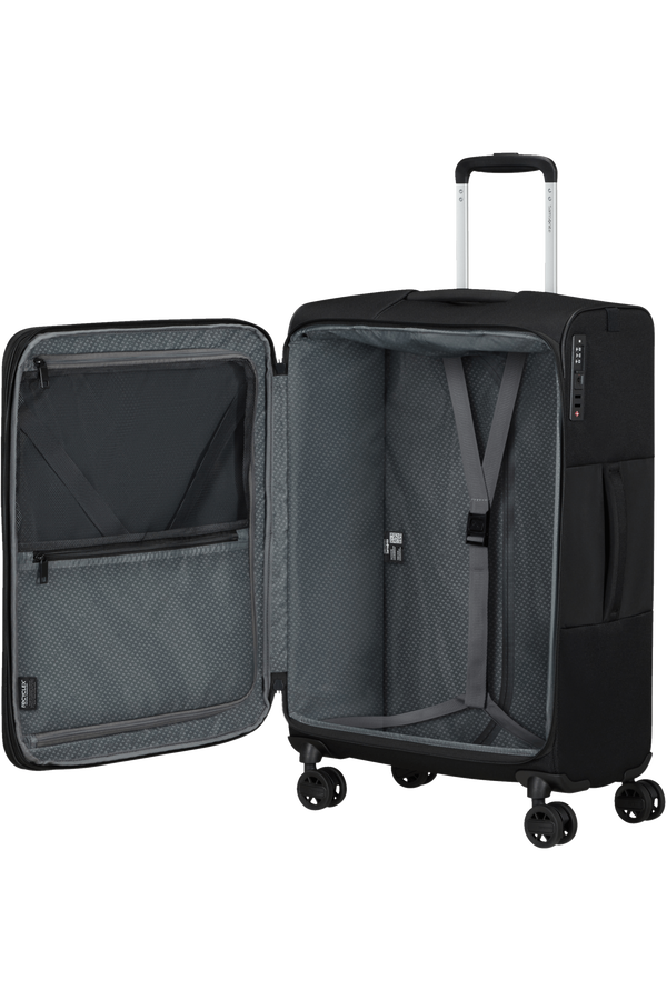 Mala de Viagem Média 66cm 4 Rodas Expansível Preta - Vaycay | Samsonite