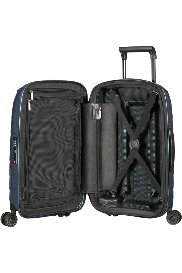 Mala de Cabine 55cm Expansível 4 Rodas Azul Cinza - Attrix | Samsonite