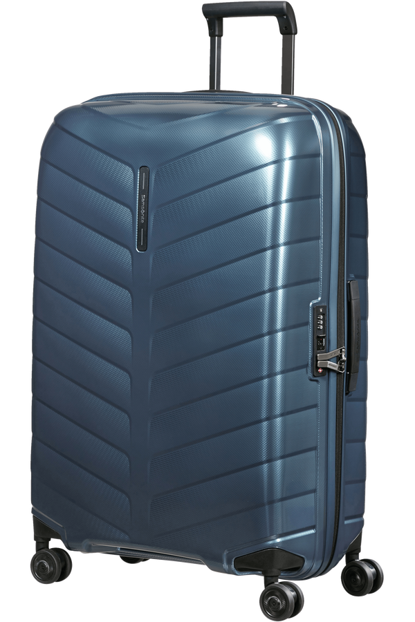 Mala de Viagem Grande 75cm 4 Rodas Azul Cinza - Attrix | Samsonite