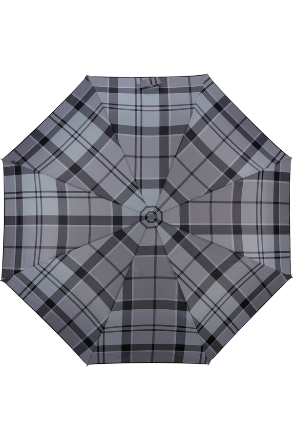Guarda-Chuva Desdobrável Automático Xadrez Cinza - Alu Drop S | Samsonite