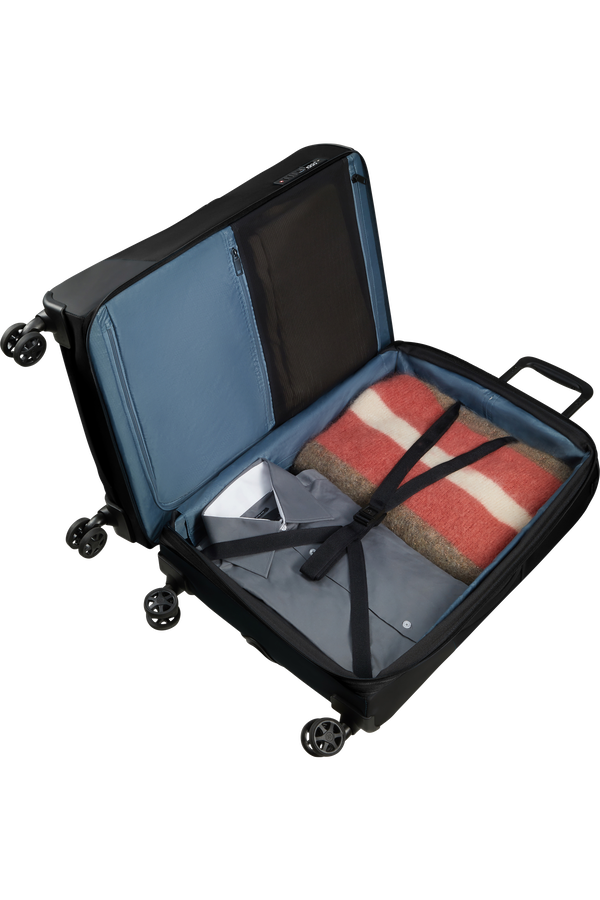 Mala de Viagem Média 66cm 4 Rodas Expansível Preto - Biz2Go TRVL | Samsonite