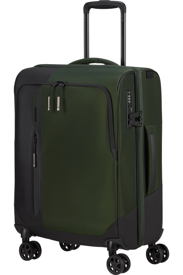 Mala de Cabine 55cm 4 Rodas Expansível Verde Terra - Biz2Go TRVL | Samsonite