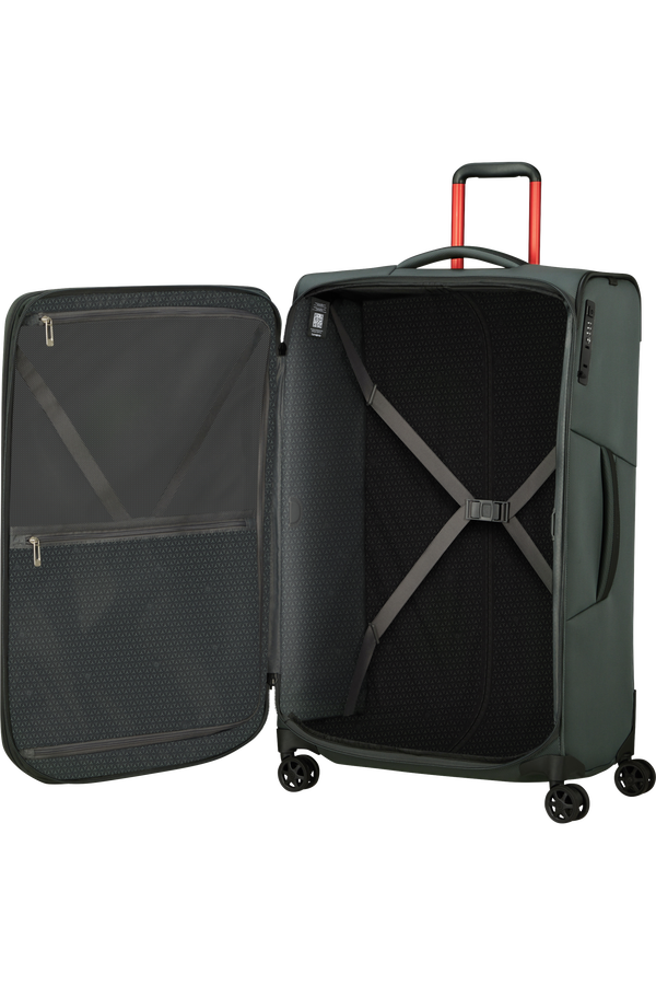 Mala de Viagem Grande 79cm 4 Rodas Expansível Preto Desportivo - Respark | Samsonite