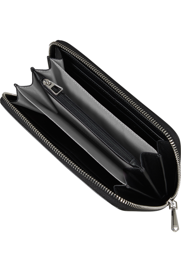 Carteira de Senhora para 8 Cartões com Porta-Moedas e Porta-Notas Preta - Zalia 3.0 SLG | Samsonite