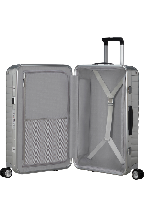 Mala de Viagem Média Alumínio 69cm 4 Rodas Prateada - Proxis Alu | Samsonite