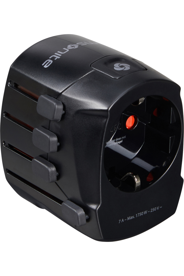 Adaptador de Tomada Universal Preto - Acessórios de Viagem | Samsonite