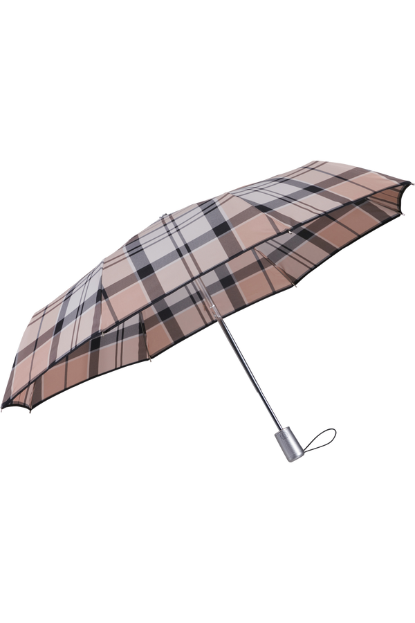 Guarda-Chuva Desdobrável Automático Xadrez Bege - Alu Drop S | Samsonite