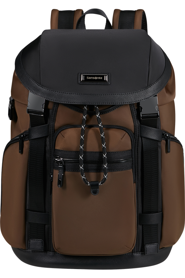 Mochila para Portátil 15.6" c/ Aba Castanho - Relyon | Samsonite