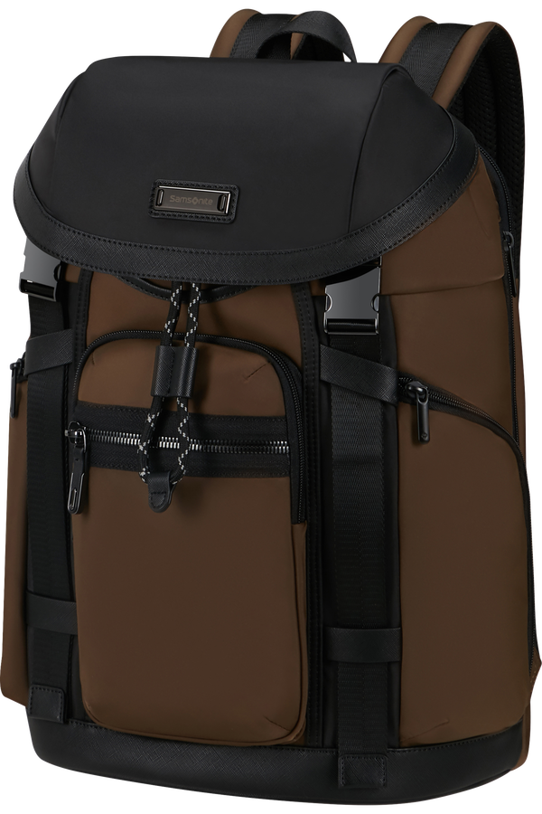 Mochila para Portátil 15.6" c/ Aba Castanho - Relyon | Samsonite