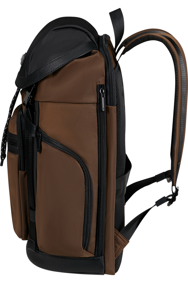 Mochila para Portátil 15.6" c/ Aba Castanho - Relyon | Samsonite