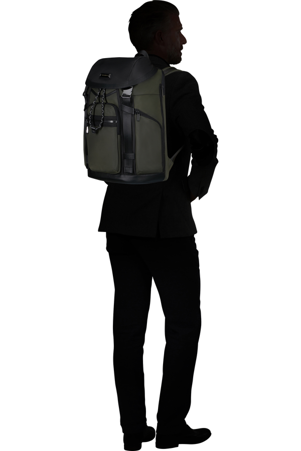Mochila para Portátil 15.6" c/ Aba Verde - Relyon | Samsonite