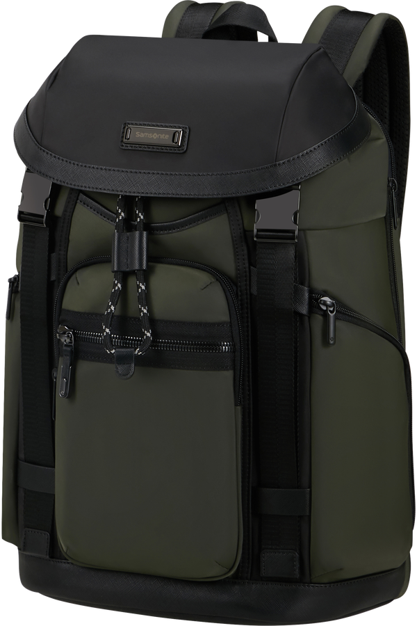 Mochila para Portátil 15.6" c/ Aba Verde - Relyon | Samsonite