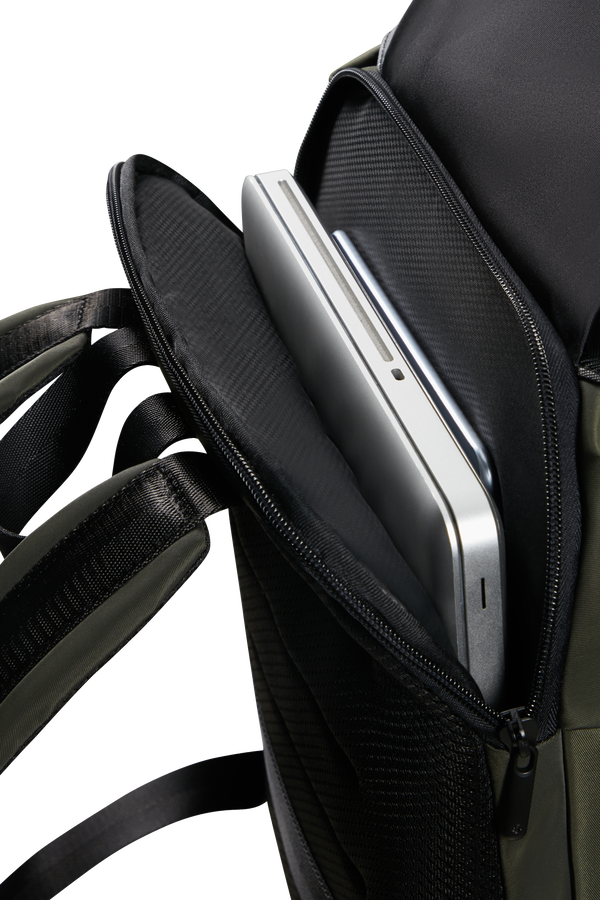 Mochila para Portátil 15.6" c/ Aba Verde - Relyon | Samsonite