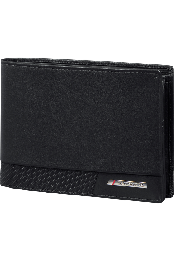 Carteira de Homem em Pele 3 Cartões Porta-Notas e Moedas e RFID Preto - PRO-DLX 6 SLG | Samsonite