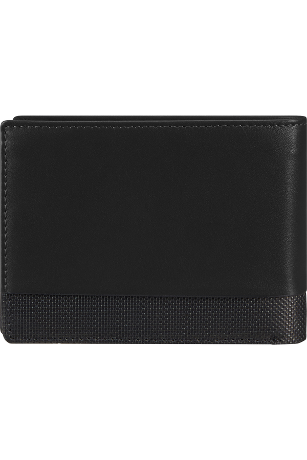 Carteira de Homem em Pele 3 Cartões Porta-Notas e Moedas e RFID Preto - PRO-DLX 6 SLG | Samsonite