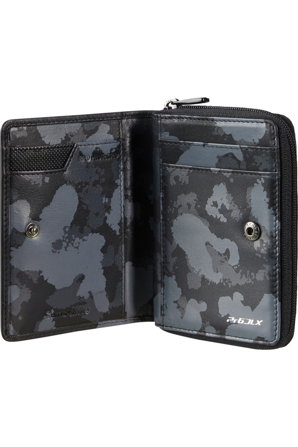 Carteira de Homem em Pele 8 Cartões Porta-Moedas e RFID Preto - PRO-DLX 6 SLG | Samsonite