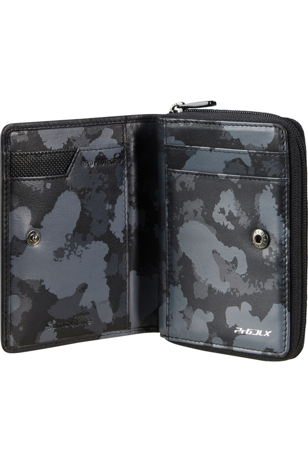 Carteira de Homem em Pele 8 Cartões Porta-Moedas e RFID Azul-Noite - PRO-DLX 6 SLG | Samsonite