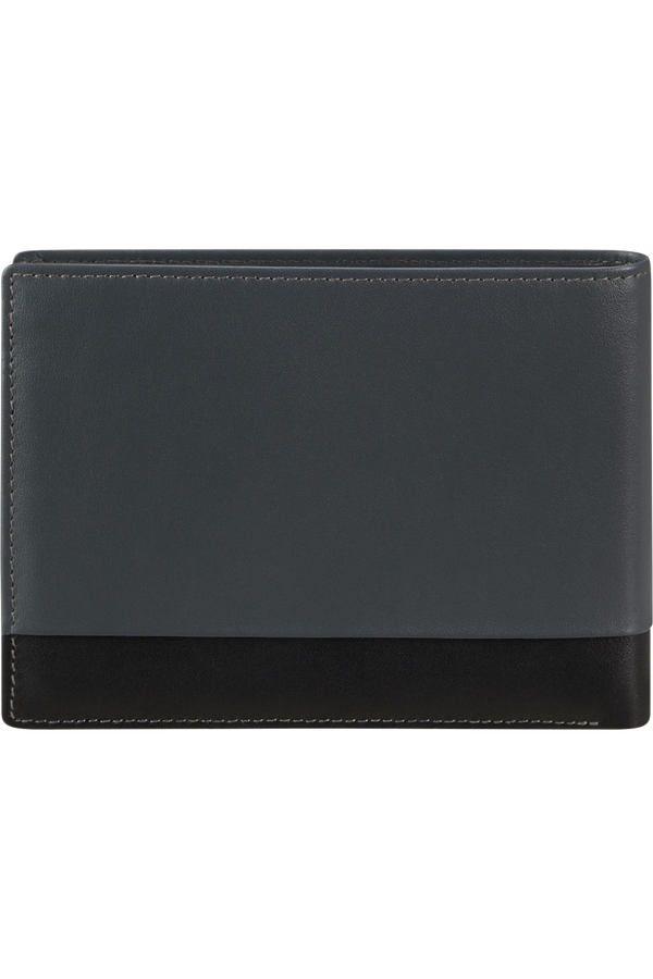 Carteira Porta-Moedas de Homem em Pele 10 Cartões 2 Porta-Notas e RFID Cinzenta - PRO-DLX 6 SLG | Samsonite